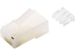 �G���R�� RJ45�R�l�N�^Cat6 10�� �n�[�t�N���A LD-6RJ45T10 T2