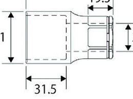 TOP 水道本管用ストレート形トルクレンチ・延長ソケットセット(単能型