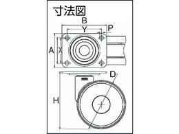 テンテキャスター 高性能旋回双輪キャスター LINEA (ウレタン車輪