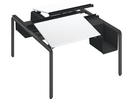 �R�N�� UPTIS �f�X�N���ʓƗ� �o�X�P�b�gW1200 �z���C�g�~�r��