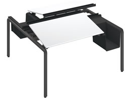 �R�N�� UPTIS �f�X�N���ʓƗ� �o�X�P�b�gW1400 �z���C�g�~�r��