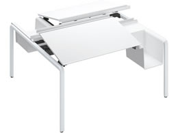 �R�N�� UPTIS �f�X�N���ʓƗ� �o�X�P�b�gW1400 �z���C�g�~�r��