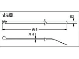 パンドウイット ステンレス爪ロック式ナイロン結束バンド 耐候性黒 幅