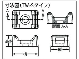 パンドウイット タイマウント 耐候性黒 15.5×21.9×H9.5 TM3S10-C0