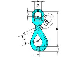 YOKE G-100 ロッキングフック(スイベルタイプ) 6.7T X-027N-13