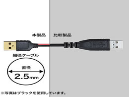 超特価特価 サンワサプライ 極細USBケーブル （USB2.0 A-Bタイプ） 1.5