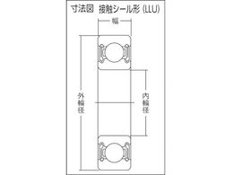 NTN B中形ボールベアリング(合成ゴム接触両側シール)内径65mm外径140mm