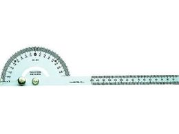 TRUSCO プロトラクター シルバー仕上げ 竿全長304mm TP-101