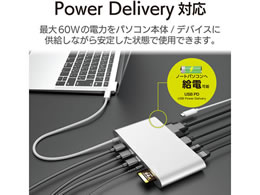 エレコム USB Type-C接続ドッキングステーション PD対応 DST-C08SV