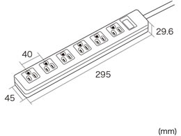 サンワサプライ 電源タップ(3P・6個口・5m) TAP-N3650MGN | Forestway