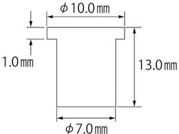 エビ ブラインドナット エビナット (平頭・スティール製) 板厚3.2 M5