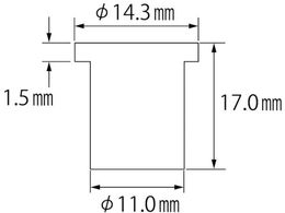 エビ ブラインドナット エビナット (平頭・スティール製) 板厚2.5 M8