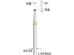 �~�j��/���d�J�b�^�[ �X�g���[�g�J�b�g ���a2.34mm �H�` 90��