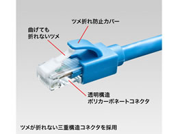 サンワサプライ カテゴリ6A LANケーブル(ブルー・2m) KB-T6ATS-02BL