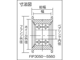 イマオ フランジ付プーリーアイドラー フランジ外径100.0mm FIP8080