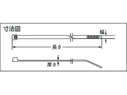 パンドウイット ナイロン結束バンド 難燃性白 (1000本入) PLT4S-M69