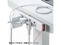 サンワサプライ 電源タップ 3P・4個口・3m TAP-34MG-3 | Forestway