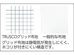 TRUSCO 制電糸グリッド仕様フード付つなぎ服 ホワイト 3L TCOGF-W-3L