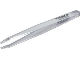 TRUSCO 透明プラスチック製ピンセット 120mm 先平細型 TPP-233-TM