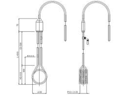 アズワン ステンレス投込みヒーター(SUS316L製)610mm 2kW LYMCS220