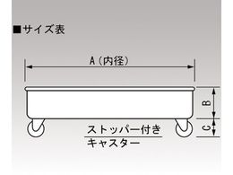 日東金属工業 タンク運搬用台車(SS・ゴム車)φ300mm用 KM-30