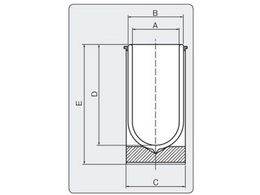 アズワン デュワーフラスコ 細口シリンダー型 2000mL 16C 10218