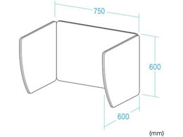 サンワ 吸音フェルト卓上パーティション W800 グリーン SPT-DPF80