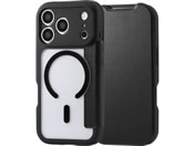 �G���R��/iPhone18 Pro �n�C�u���b�h�P�[�X �t���b�v�t �Ɍ� MAGKEEP �u���b�N/PM-A26CMAGFPKBK