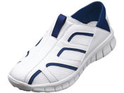 KAZEN/メッシュスリップオンシューズ ナースシューズ 24-5283-0213 30.0cm WLD APK188-58(ネイビー)