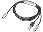 �T�����T�v���C/�}���[�d�Ή�USB Type-C LAN�ϊ��P�[�u�� Gigabit�Ή� PD100W 2m/KB-SL6CLANPD2BK