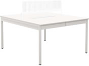 Y2K/�t���[�A�h���X�f�X�N W1200�~D1400 �p�l���E���o���t�� �z���C�g/NSQ2-1214-WH