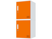 Netforce/�L���[�{�C�h ���b�J�[ 2�l�p 1��2�i �V�����_�[�� ����450mm �X�`�[�� �z���C�g�~�I�����W/CUB3545S02-WHOR