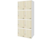 Netforce/�L���[�{�C�h ���b�J�[ 8�l�p 2��4�i �V�����_�[�� ����450mm �X�`�[�� �z���C�g�~�i�`������/CUB3545S08-WHNA