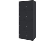 Netforce/�L���[�{�C�h ���b�J�[ 8�l�p 2��4�i �V�����_�[�� ����450mm �X�`�[�� �u���b�N�~�u���b�N/CUB3545S08-BKBK
