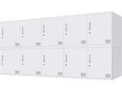 Netforce/�L���[�{�C�h ���b�J�[ 10�l�p 5��2�i �V�����_�[�� ����450mm �X�`�[�� �z���C�g�~�z���C�g/CUB3545S10-WHWH
