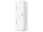 Netforce/�L���[�{�C�h ���b�J�[ 2�l�p 1��2�i �V�����_�[�� ����600mm �X�`�[�� �z���C�g�~�z���C�g/CUB3560S02-WHWH