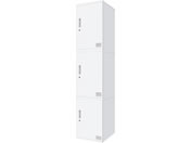 Netforce/�L���[�{�C�h ���b�J�[ 3�l�p 1��3�i �V�����_�[�� ����600mm �X�`�[�� �z���C�g�~�z���C�g/CUB3560S03-WHWH