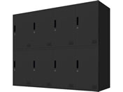 Netforce/�L���[�{�C�h ���b�J�[ 8�l�p 4��2�i �V�����_�[�� ����600mm �X�`�[�� �u���b�N�~�u���b�N/CUB3560S08-BKBK
