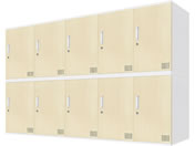 Netforce/�L���[�{�C�h ���b�J�[ 10�l�p 5��2�i �V�����_�[�� ����600mm �X�`�[�� �z���C�g�~�i�`������/CUB3560S10-WHNA