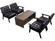 Netforce/�A�j�[�^ ����5�_�Z�b�g 4�l�p �\�t�@ 1�l�|4��+�Z���^�[�e�[�u�� �u���b�N�~�_�[�N�u���E��/ANITA1A4T13SBBR