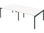 Y2K/�t���[�A�h���X�f�X�N2412 W2400�~D1200 �z���C�g/FAS12-2412-WH