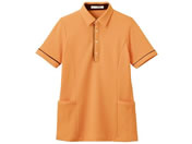 カーシーカシマ/半袖ロングポロシャツ(男女兼用)ケアウェア 25-2429-0404 L HSP004-14(サニーオレンジ)