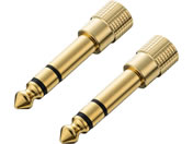 �T�����T�v���C 3.5mm�X�e���I�~�j�v���O-6.3mm�X�e���I�W���v���O�ϊ��A�_�v�^ 2�Z�b�g MM-SPKB2N