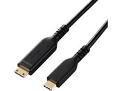 エレコム/USB Type-C Mini HDMI 変換ケーブル 4K 60Hz 単方向 モバイルモニター対応 複製/拡張 1m