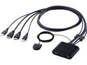 �G���R��/HDMI KVM �ؑ֊� 2����1�o�� USB-A�|�[�g�~2 �茳�X�C�b�` �p�\�R��2��؂�ւ� KVM�X�C�b�`/KVM-KHUSN2