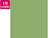 大王製紙/再生色画用紙 4ツ切100枚 きみどリ CUD