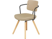 G)コクヨ/チェア リーテ 木脚 フレームタイプ 背樹脂/K16-D03CZ-B1K1KX1