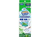 ジョンソン/スクラビングバブル 流せるトイレブラシ 除菌消臭プラス アイスミント 本体+替ブラシ4個入