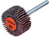 TRUSCO/セラミックフラップホイール 軸径3mm #80 外径20×幅10×軸長30 10個入 TCF2010-CE-80
