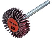 TRUSCO/セラミックフラップホイール 軸径3mm #80 外径25×幅5×軸長30 10個入 TCF2505-CE-80